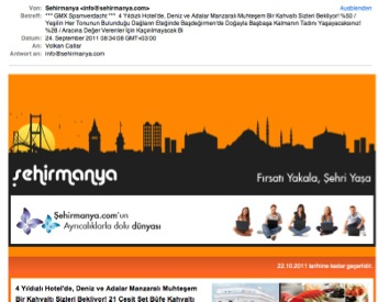 Eposta b&uuml;lten spam &ouml;rnek